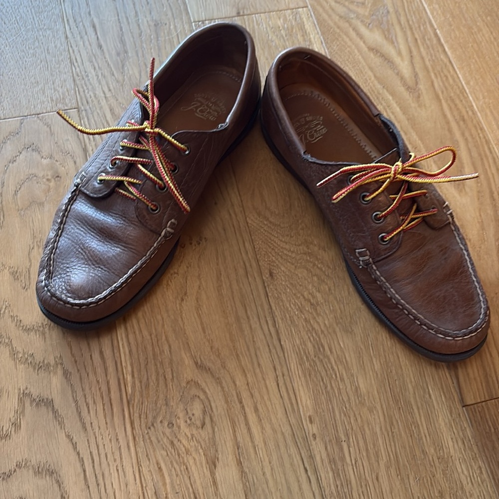 J Crew Camp Shoes in Leather